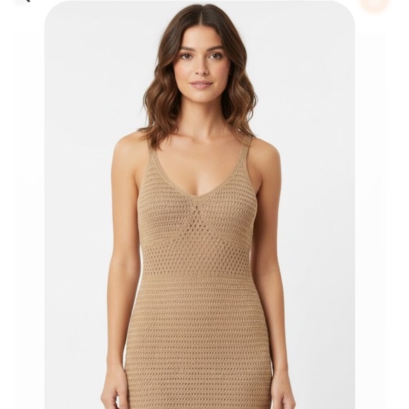 Almost FamousElegant Tan Knit Dress - Picture 2 of 11